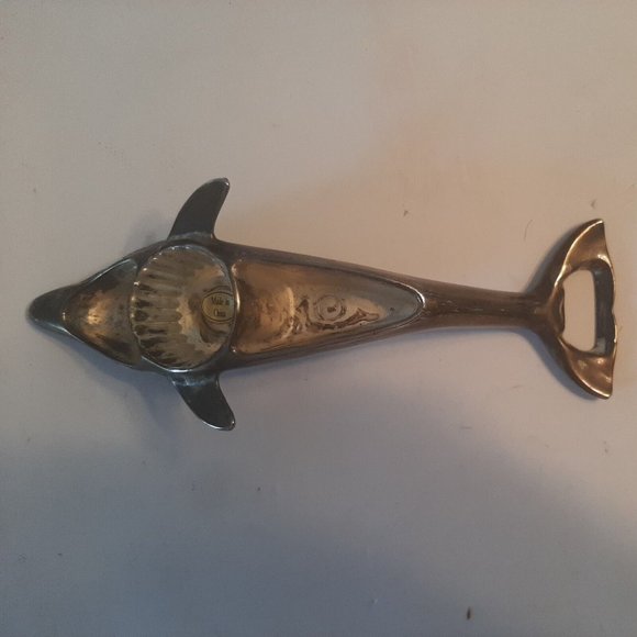 Vintage Metal Dolphin Beer Soda Bottle Opener Brass? - Picture 9 of 11